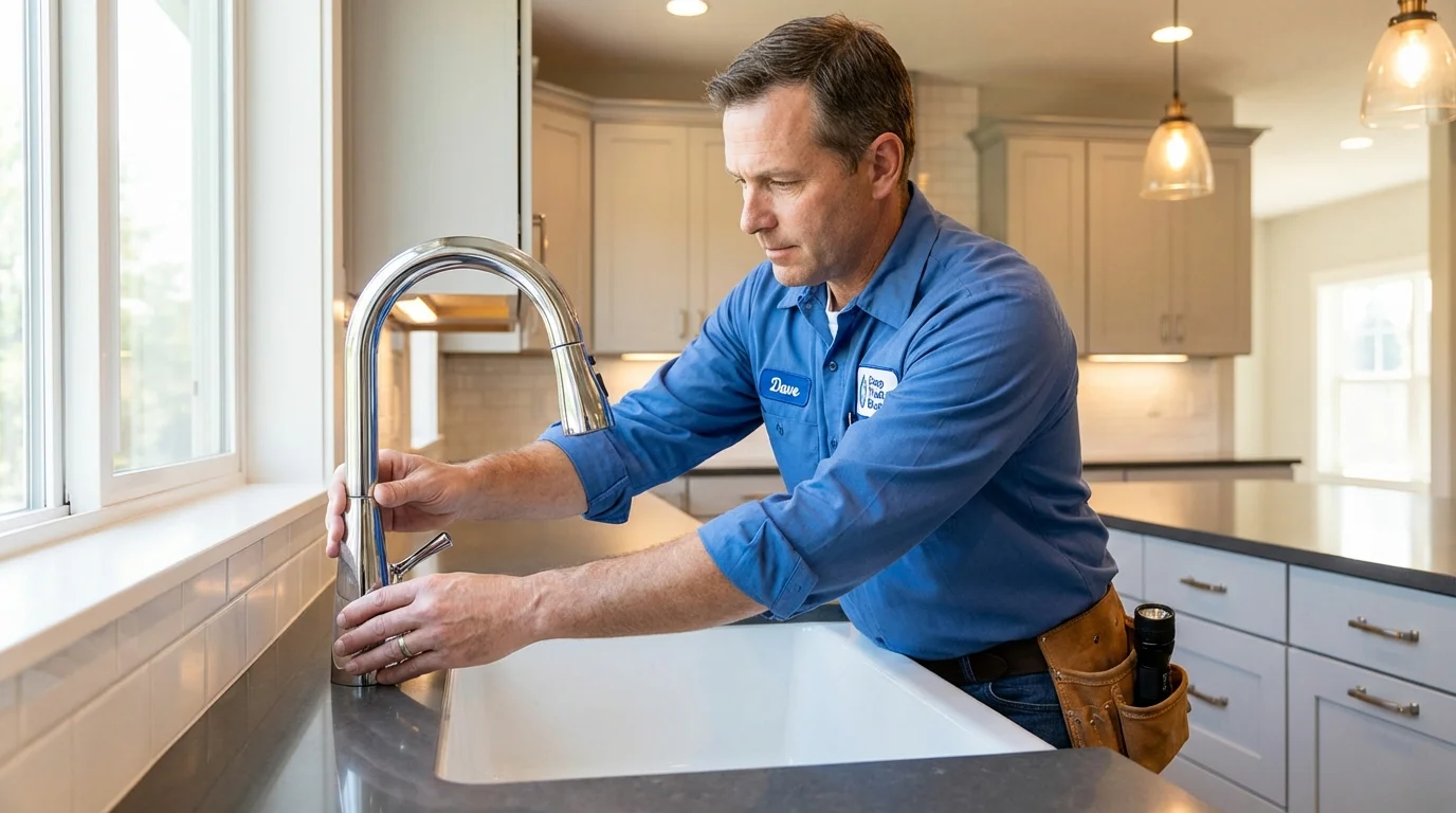 Kitchen faucet installation by Johns Plumbing LLC in Valrico