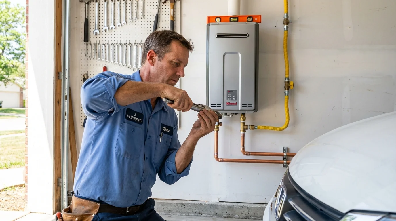 Tankless water heater installation by a Johns Plumbing LLC plumber in Valrico